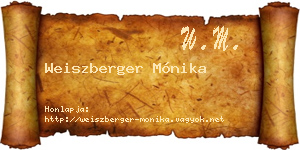 Weiszberger Mónika névjegykártya